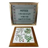 Framed Cross-Stitch and Cooks Club Herb Tile Set