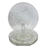 Clear Glass Grape Pattern Plates 10" Dia
