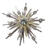 VTG Avon Atomic Starburst Rhinestone Brooch