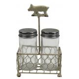 Pig Wire Caddy Salt & Pepper Shaker Set