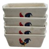 Michaels Stores Ceramic Rooster Mini Loaf Pans