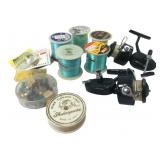 Mitchell 300A & 411 Reels with Vintage Tackle Lot