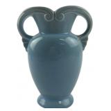 USA Pottery Light Blue Double Handle Vase