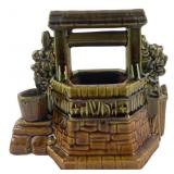 McCoy USA Glazed Ceramic Wishing Well Planter
