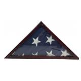 Wooden Triangular Flag Display Case