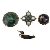 Monet & Wild Bryde Mixed Brooch Lot of 4
