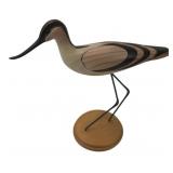 Feathers Gallery Carved Wood Avocet Bird 11"H
