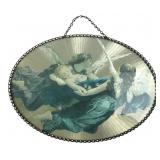 Crescent Cardboard Angel Print Wall Hanging