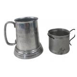 Apex Quality Metal Tankard & Small Cup