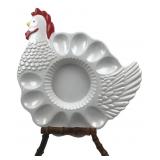 Teleflora Ceramic Chicken Egg Platter, 13"