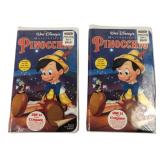 Walt Disney Pinocchio VHS Tapes - Pair of Sealed