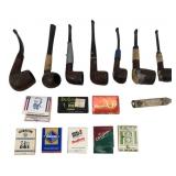 Mixed Lot Vintage Pipes & Matchbooks