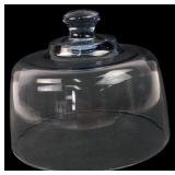 Blue Glass Cloche Dome 6.5 Dia