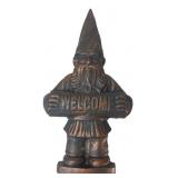 21" Concrete Welcome Gnome Wall Plaque
