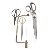Assorted Scissors, Shears & Saw Frame Lot