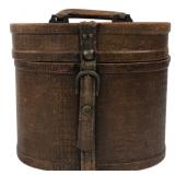 Vintage Faux Crocodile Oval Train Case