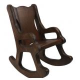 Miniature Wooden Doll Rocking Chair