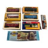 Group of 7 HO Scale Model Train Cars