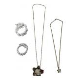 Floral Costume Jewelry Lot Necklaces Bracelets