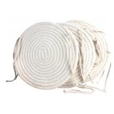 Homemaker Radiance 16" Ecru Chair Pads Set of 4