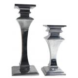 Lenox Metal Pillar Candle Holders 16" & 12"