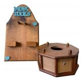 Wooden Mom Tools Wall Organizer & Spinning Stand