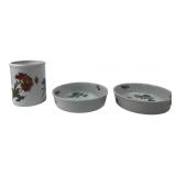 BIA Cordon Bleu Floral Utensil Holder & 2 Dishes