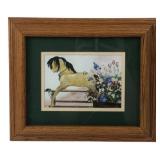 Framed Rocking Horse & Floral Artwork