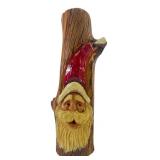 Signed Daryl Baur Hand Carved Wood Santa 12 in