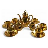 Musical 17-Piece Gold Demi-Tasse Coffee Set