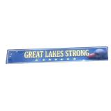 Great Lakes Strong Metal Football Sign 37.8"