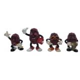 Set of 4 California Raisins PVC Figures