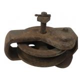 Vintage Cast Iron Snatch Block Pulley