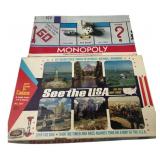 VTG Parker Brothers Monopoly & Cadaco See the USA