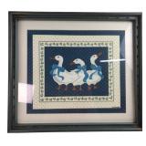 B. Summers Framed Folk Art Duck Artwork