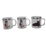 Houston Harvest Cat Lovers Collectable Mugs Lot
