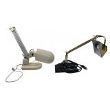 Two Vintage Articulated Desk Lamps