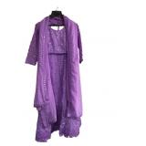 Purple Sequin Embroidered 3-Piece Lehenga Set