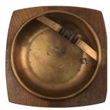 Duk-It McDonald Wood & Brass Ashtray 7.5"