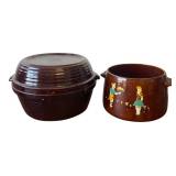 West Bend Brown Glazed Ceramic Crocks