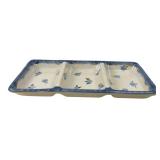 HD Designs Blue Floral Divided Serving Dish