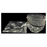 Bombay Sapphire Glass Ashtray and Diamond Pattern