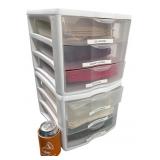Sterilite Storage Drawers with Cloth Napkins