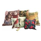 Group of 6 Mini Decorative Accent Pillows