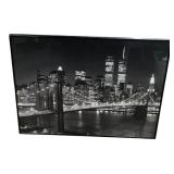 "Top View Brooklyn Bridge" Framed Print