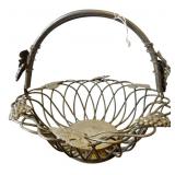 Godinger Silverplate Grape & Leaf Wire Basket