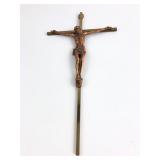 Brass and Copper Metal Wall Crucifix