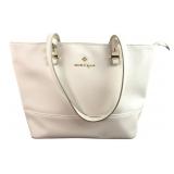 Nanette Lepore White Pebbled Tote Bag