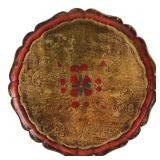 Florentine Style Gilt Painted Wood Tray 16"