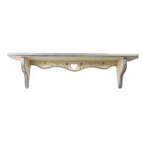 Linda Stencel Painted Floral Wall Shelf 30" L